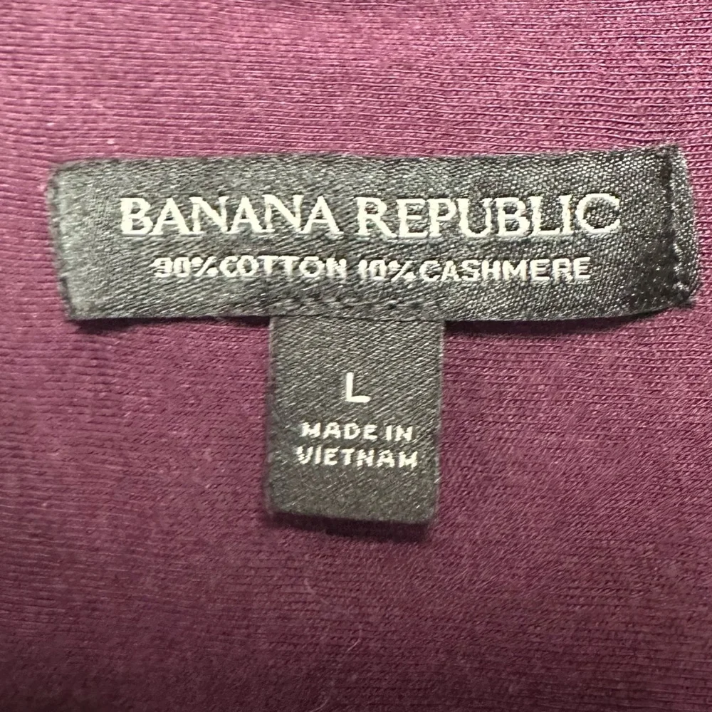 Banana Republic Men's Purple 90% Cotton 10% Cashmere Button-Up L/S Shirt- Large